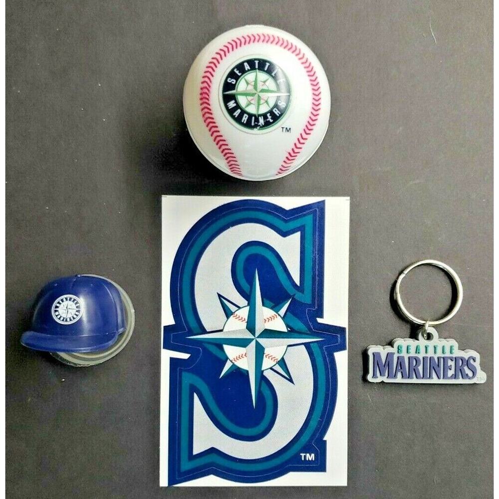 Seattle Mariners Baseball Vending Charms Lot of 4 Ball, Helmet, Key Chain 295